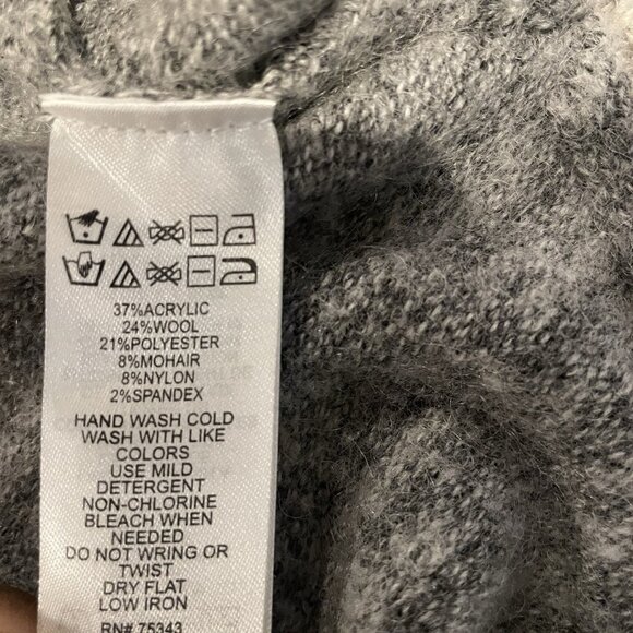 Cynthia Rowley Dress Womens Sz M Wool Blend Cowl Neck Gray Mini Tunic Sleeveless - Picture 4 of 7